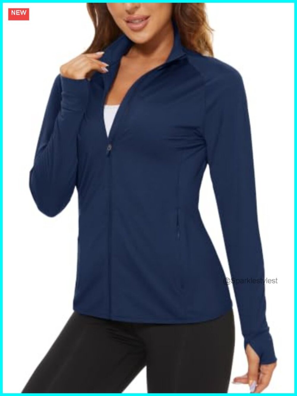 TACVASEN Women's UPF 50+ Lightweight Full Zip Athletic Running Jacket